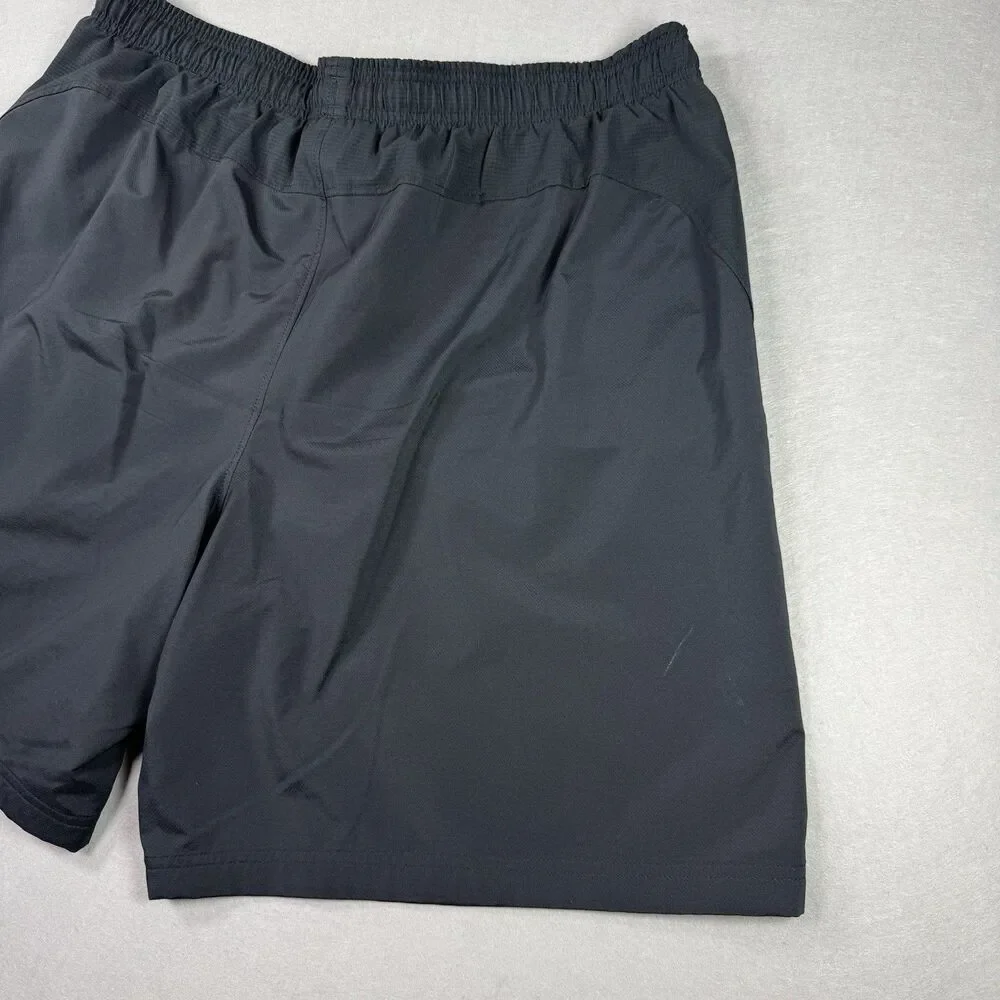 Under Armour Men's Athletic Shorts Black/Gray Size XXL Drawstring Elastic Waist